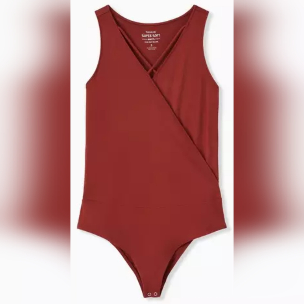 TORRID Super Soft Surplice Strappy Bodysuit